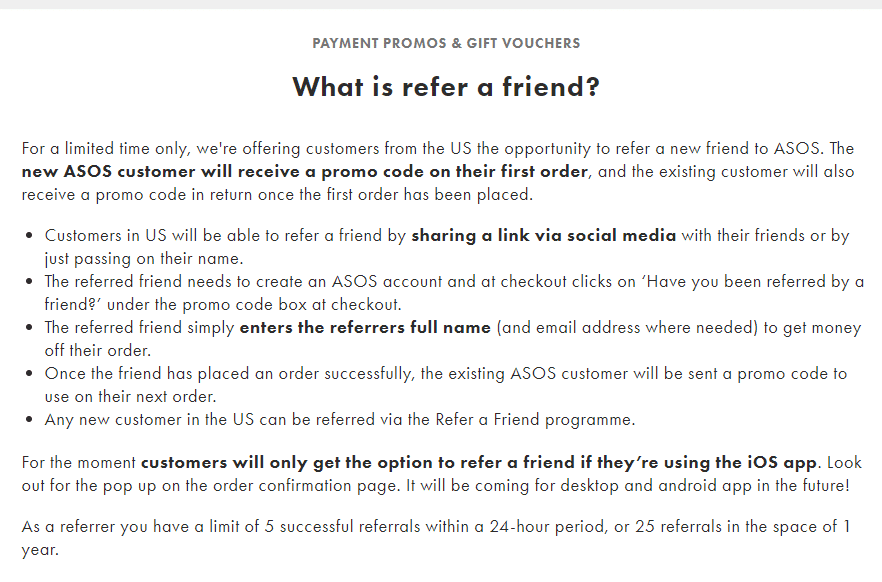 15% off asos refer a friend promo code