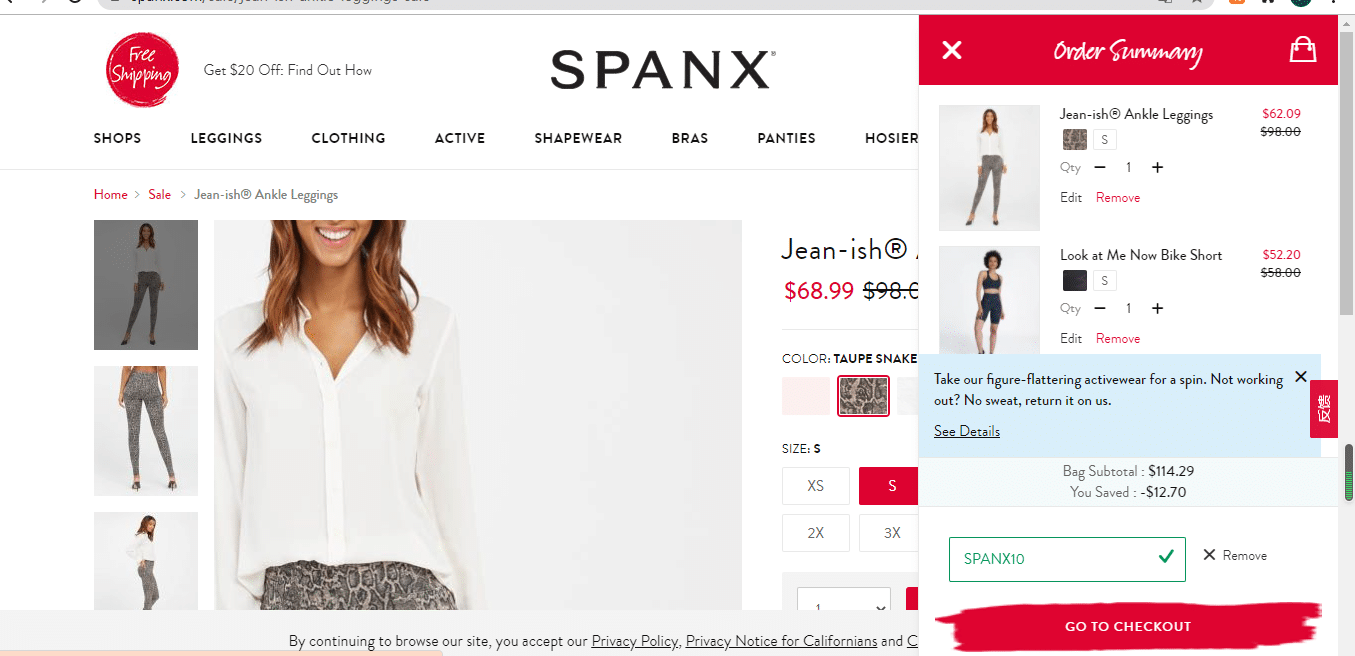 spanx 10% off sitewide coupon