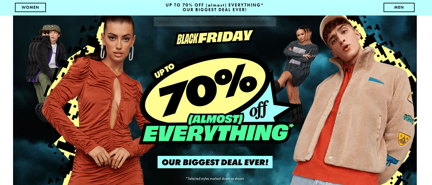 asos.com up to 70% off black friday deal