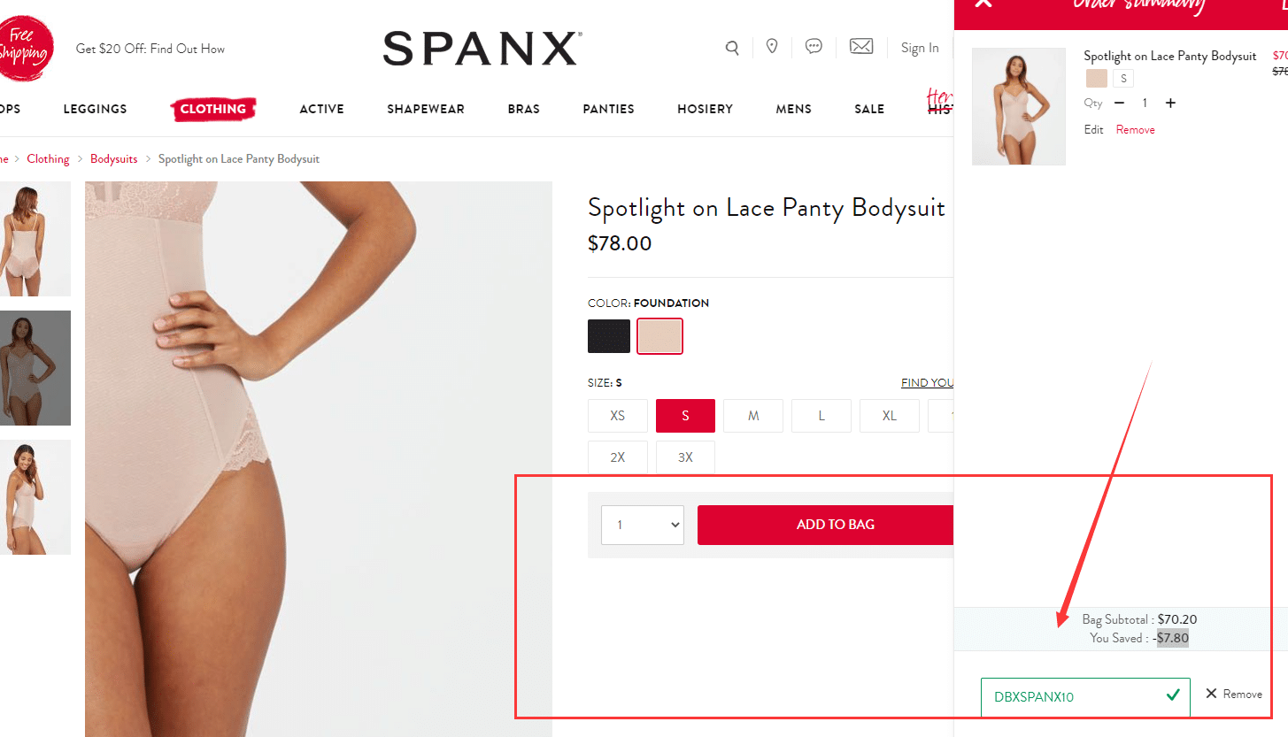 spanx.com 10% off coupon code