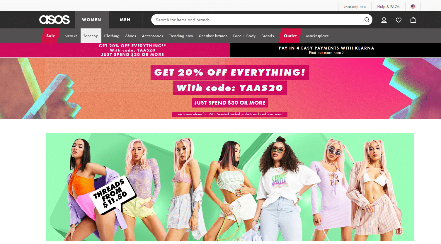 asos 20% off sitewide coupon